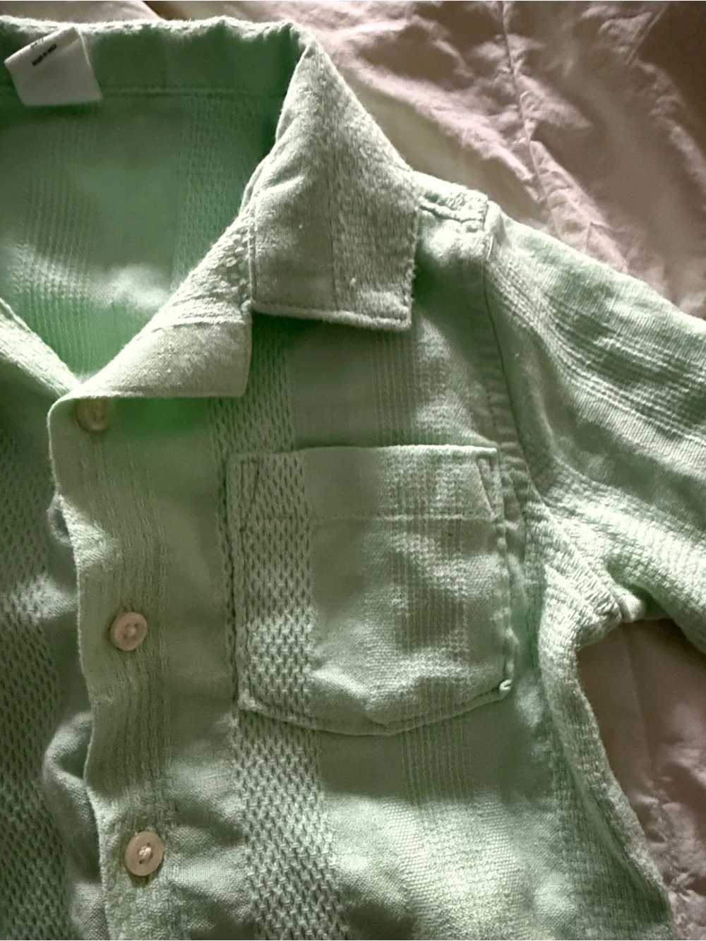 Kids' Gap Mint Green Short-Sleeve Button-Up Shirt